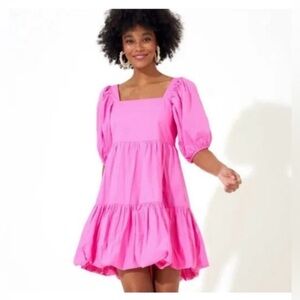 NWT OLIPHANT pink bubble dress - Size Small
